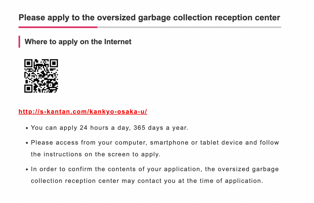 Đây là trang để đăng ký trước khi bỏ rác